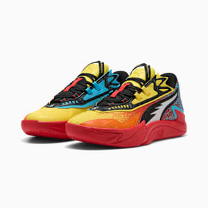 Chaussures de basketball Scoot Zeros II Caution Homme, Rickie Orange-Speed Yellow, extralarge